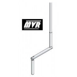 Manivelle Volet Roulant 1500 Mm - Diamètre 12 Mm, Gris RAL 7035, Avec Clip Mural