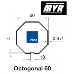 Bagues Octogonal 60 moteur Nice Era M - Era MH