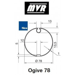 Bagues Ogive 78x1 -  moteur Nice Era M - Era MH