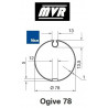 Bagues Ogive 78x1 -  moteur Nice Era M - Era MH