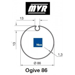 Bagues Ogive 86 -  moteur Nice Era M - Era MH