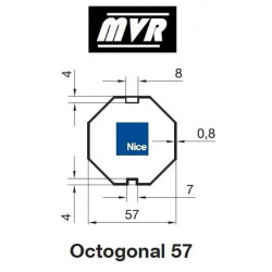 Bagues Octogonal 57 - moteur Nice Era M - Era MH