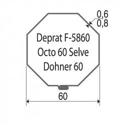 Bagues Octogonal 60 moteur Elero M - Moteur volet roulant