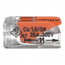 Borne de raccordement Wago 221-412 – 2 fils avec levier