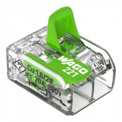 Borne de connexion Green Wago 221-422