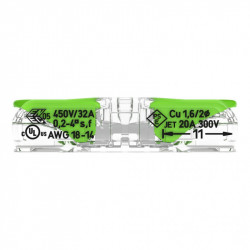 Borne de connexion Green Wago 221-2431