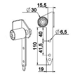 Tulipe de guidage volet roulant lame 8 ou 14 mm