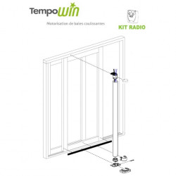 Motorisation baie coulissante Deprat Win Com blanc – Tube 2400 mm