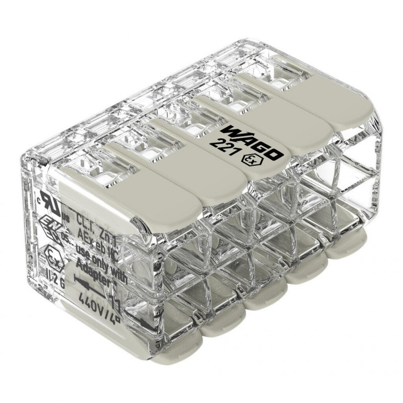 Borne de connexion 10 fils Wago 221-490 – Certifiée ATEx / Ex