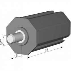 Embout côté opposé pour tube octogonal 40 - 78 mm