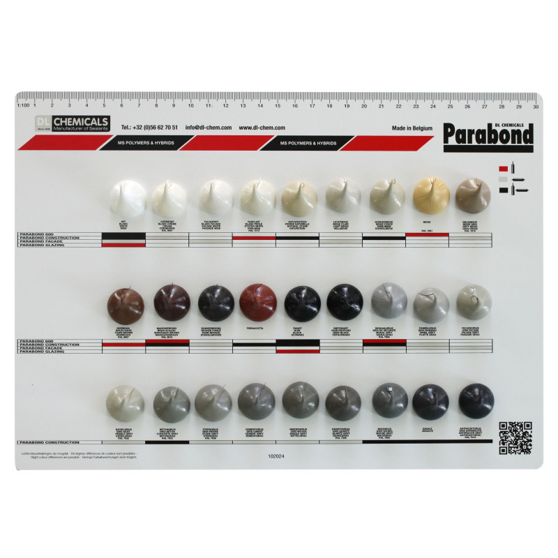 Nuancier mastic Parabond - DL Chemicals 103404