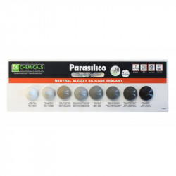 Nuancier silicone Parasilico Matt Prestige - 8 teintes - DL Chemicals 106174
