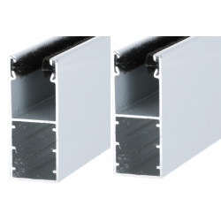 Coulisses alu pour volet roulant 53 x 22 mm - Blanc RAL 9016 - 3450 mm