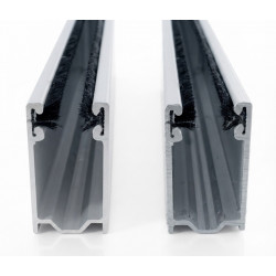 Coulisses volet roulant alu - 40 x 22 mm - Blanc - 2450 mm