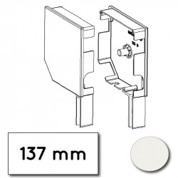 Flasque volet roulant aluminium 45° - 137 mm - Blanc Belge