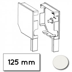 Flasque volet roulant aluminium 45° - 125 mm - Blanc Belge