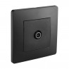 Prise TV Debflex encastrée Caly 2400 MHz - Noir intense mat