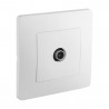 Prise TV Debflex encastrée Caly 2400 MHz - Blanc pur mat