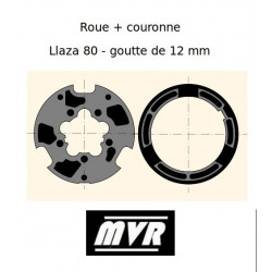 Bagues adaptation moteur Somfy LT60 - Llaza 80 goutte 12