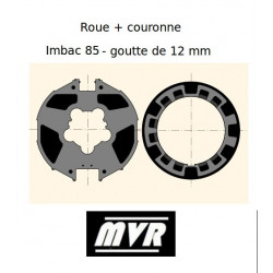 Bagues adaptation moteur Somfy LT60 - Imbac 85 goutte 12