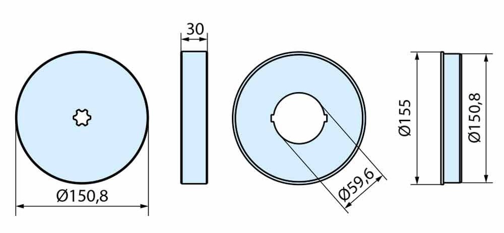 Dimensions Bagues Becker L 159 mm