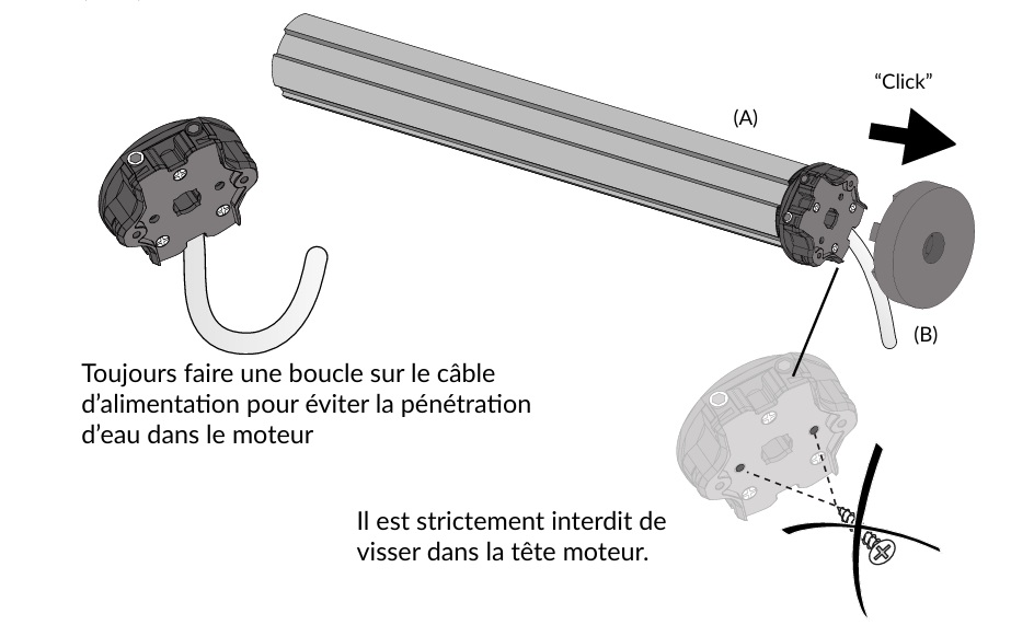 Delta Dore montage support moteur