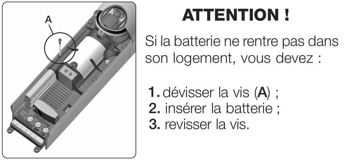 Installation Batterie Nice PS424