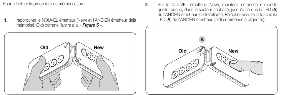 Procédure mémorisation Nice Mygo