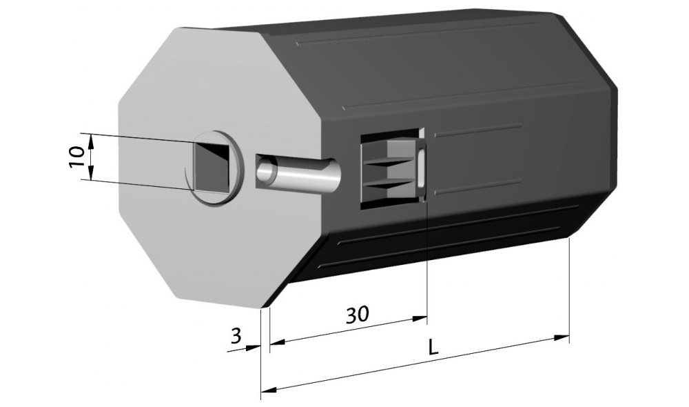 Dimensions embout treuil EAX3840