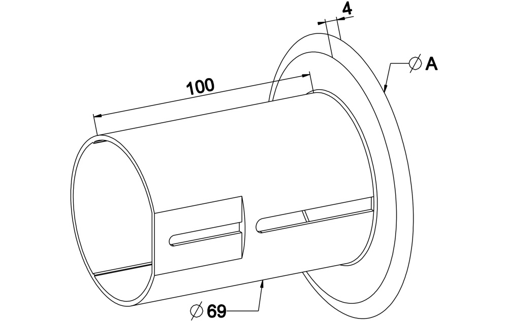 Flasque de guidage pour tube ZF 64