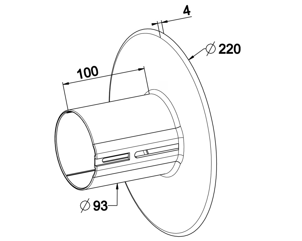 Flasque de guidage pour tube ZF 80