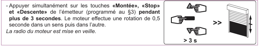 Mise en veille moteur Simu