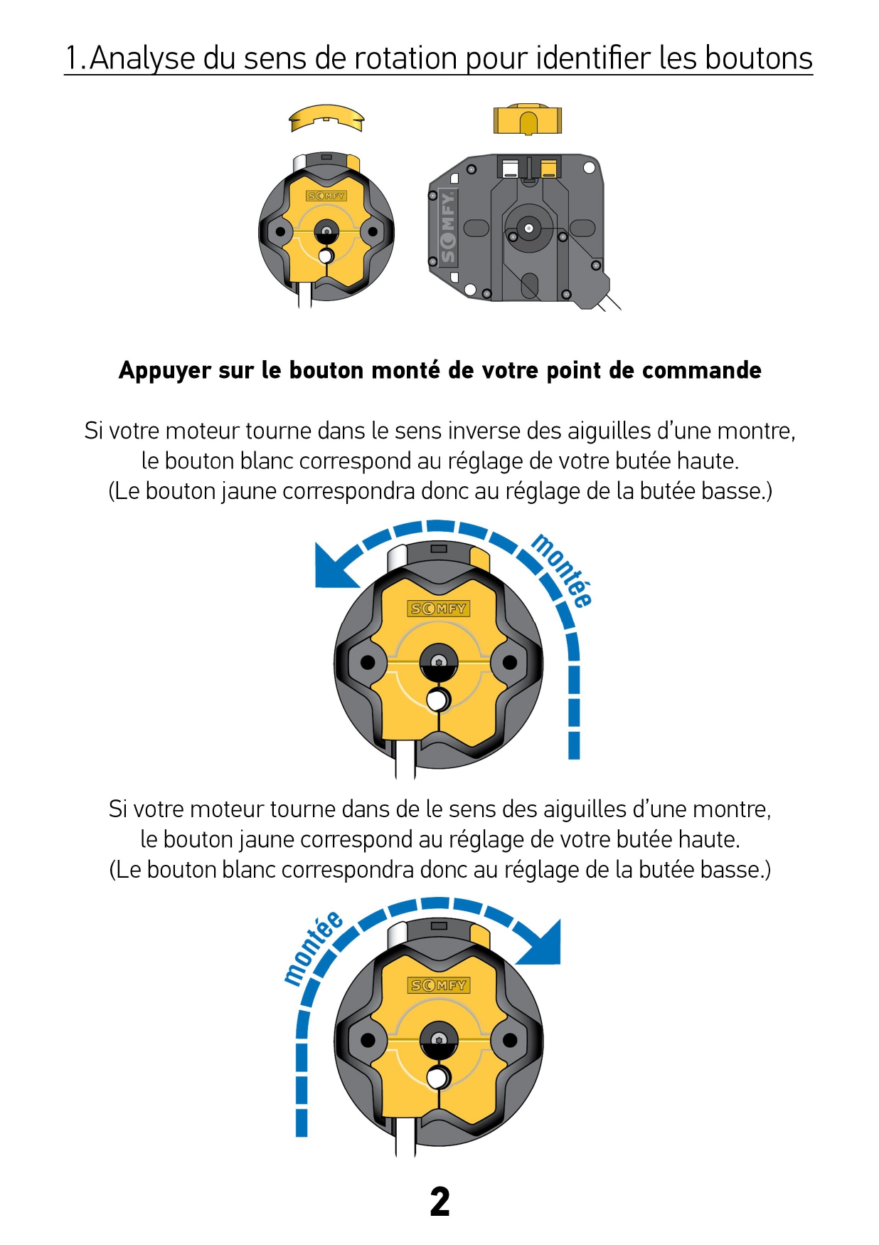 Notice réglage moteur Somfy LT 50