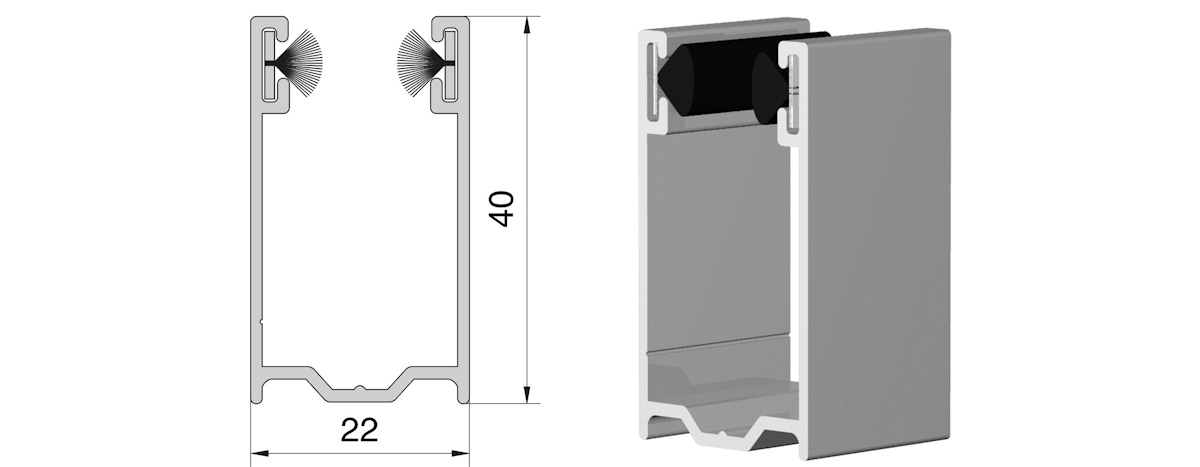 Coulisse GL030 dimensions