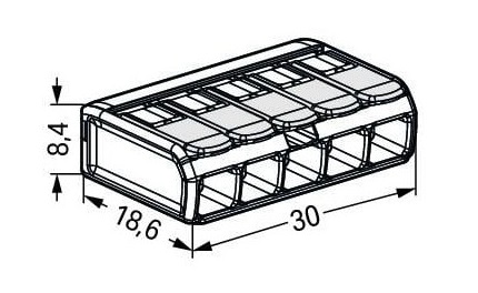 Dimensions Wago 221-485