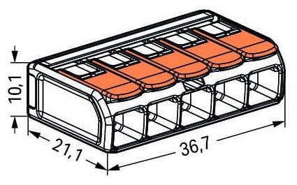 Dimensions Wago 221-615