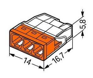 Dimensions Wago 2273-203